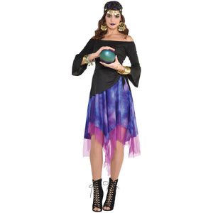 Fortune Teller High-Low Dress Halloween Womens Costume