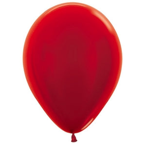 Sempertex 30cm Metallic Red Latex Balloons 515, 25PK Pack of 25