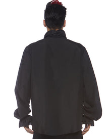 Black Ruffle Front Shirt For Halloween