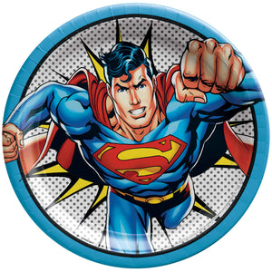 Justice League Heroes Unite Superman 9in / 23cm Paper Plates Pack of 8