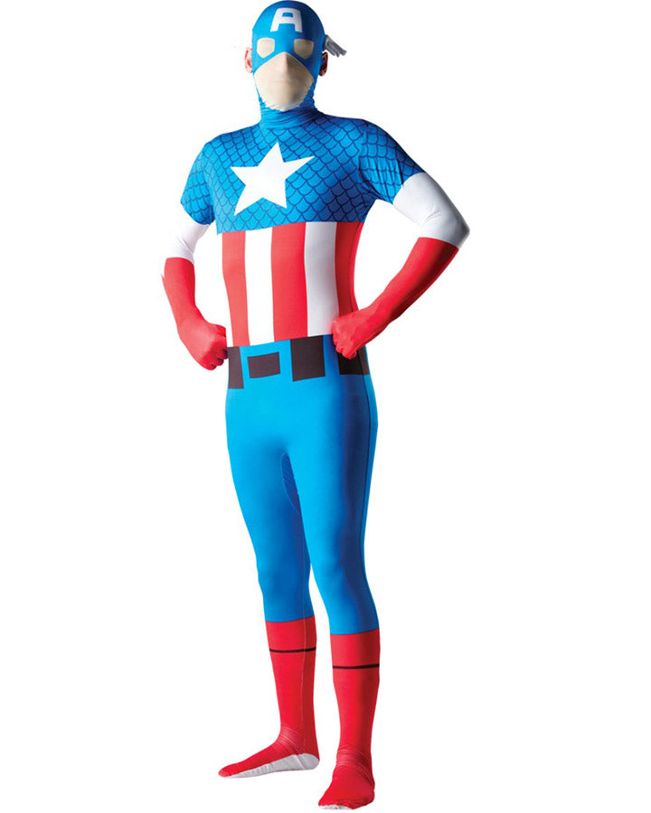 Captain America Second Skin Suit Mens Costume