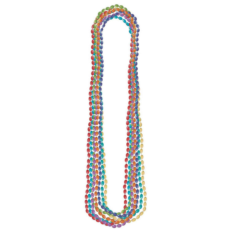 Team Spirit Rainbow Metallic Necklaces Pack of 8
