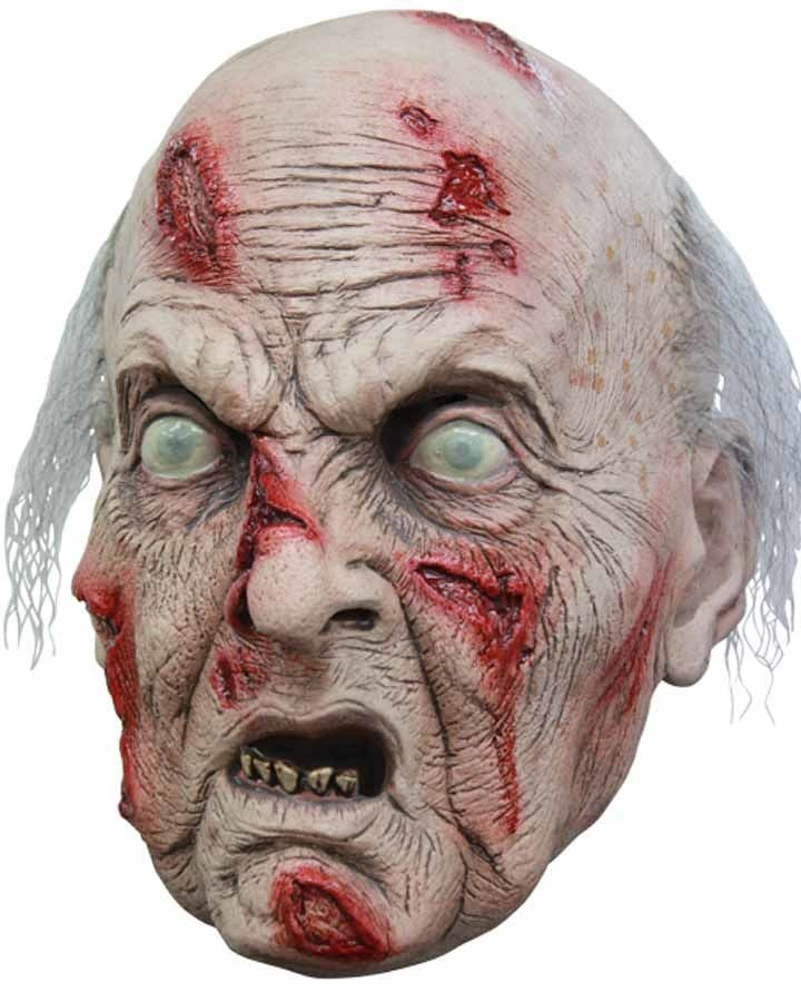 Grumpy Old Man Zombie Deluxe Halloween Mask