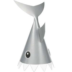 Shark Party Shaped Party Hats Pack of 8