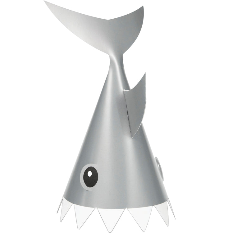 Shark Party Shaped Party Hats Pack of 8