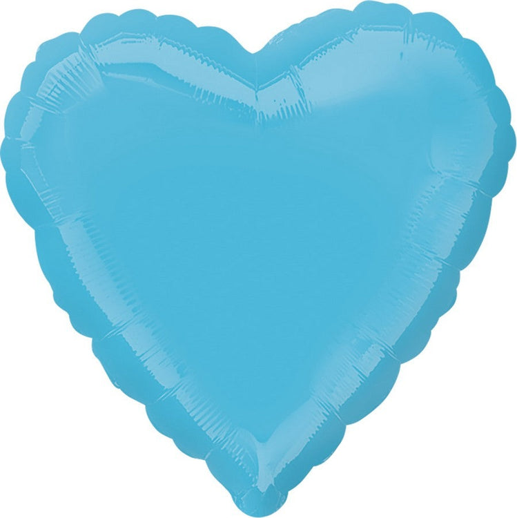 45cm Standard Heart HX Caribbean Blue Balloon
