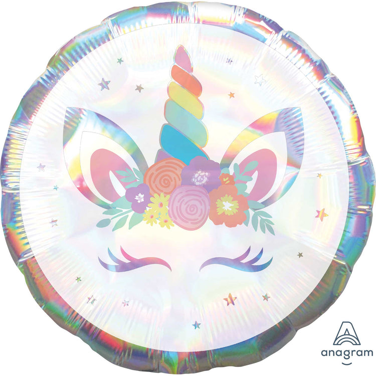 Jumbo Holographic Unicorn Party Iridescent Balloon