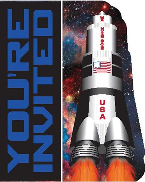 Space Blast Party Invitations Pack of 8