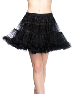 Black Layered Tulle Plus Size Petticoat