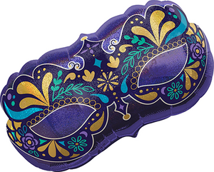 SuperShape Holographic A Night in Disguise Mardi Gras Mask Balloon