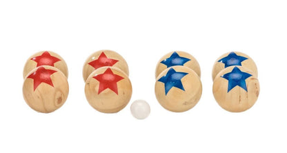 Deluxe 8 Wooden Ball Bowls Bocce Game Set