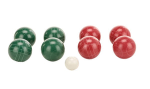 Deluxe 8 Resin Bowls Bocce Game Set Red & Green