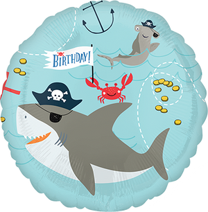 45cm Standard HX Ahoy Birthday Balloon