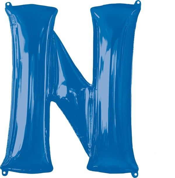 SuperShape Letter N Blue Balloon