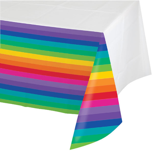 Rainbow Plastic Tablecover