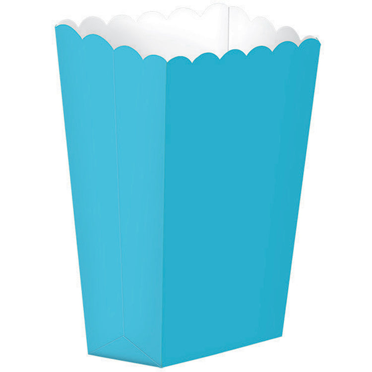 Popcorn Favor Boxes Small Caribbean Blue Pack of 5
