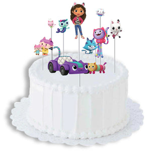 Gabbys Dollhouse Cake Topper Kit Pack of 8