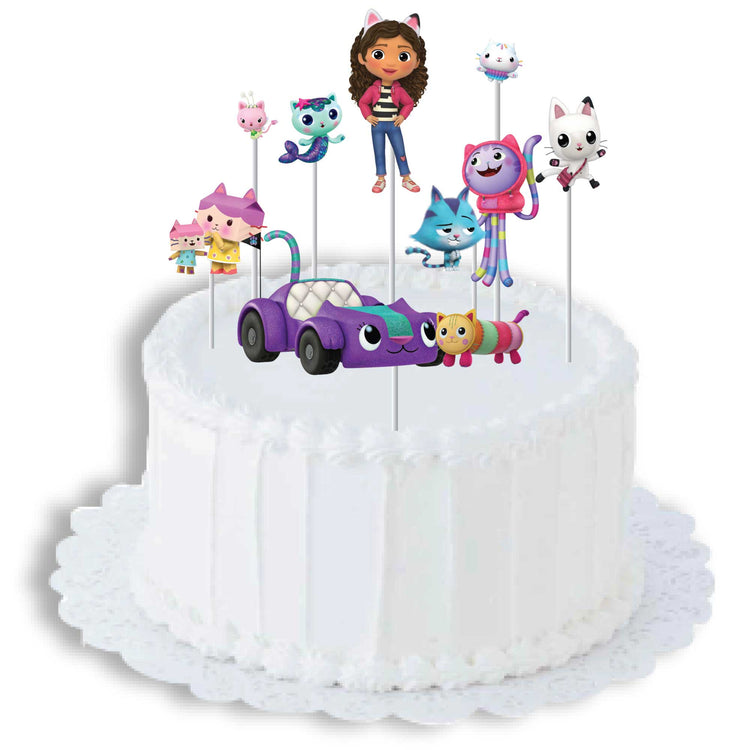 Gabbys Dollhouse Cake Topper Kit Pack of 8