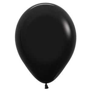 Sempertex 30cm Fashion Black Latex Balloons 080 25PK Pack of 25