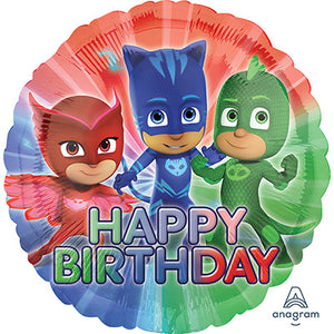45cm Standard HX PJ Masks Happy Birthday Balloon