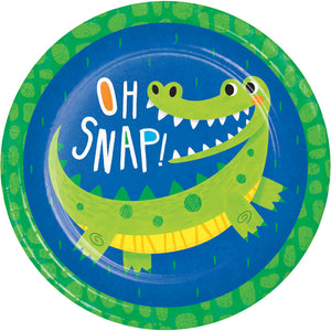 Alligator Party Dinner Plates Paper 22cm Pack of 8