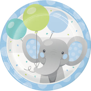 Enchanting Elephant Boy Lunch Plates Paper 18cm Pack of 8