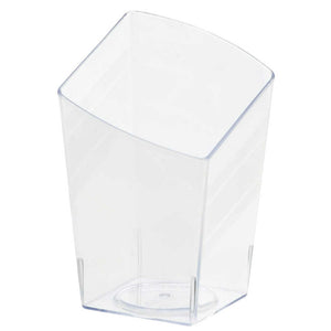 Mini 65ml Clear Plastic Slanted Tumblers Pack of 10