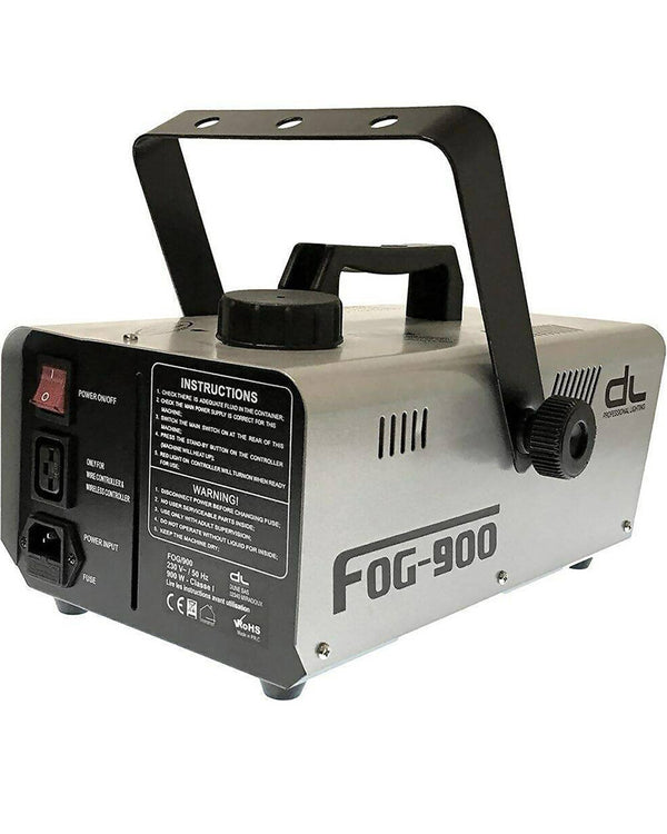 900W Fog Machine Wire and Wireless Remote and 1L Smoke Liquid