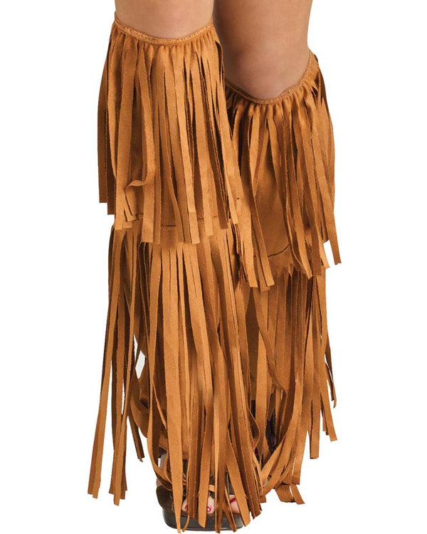 60s Hippie Fringe Tan Boot Covers