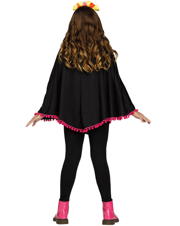 Day of the Dead Skeleton Kids Poncho