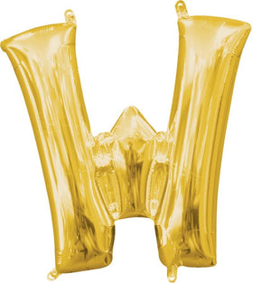 Gold 40cm Letter W Balloon