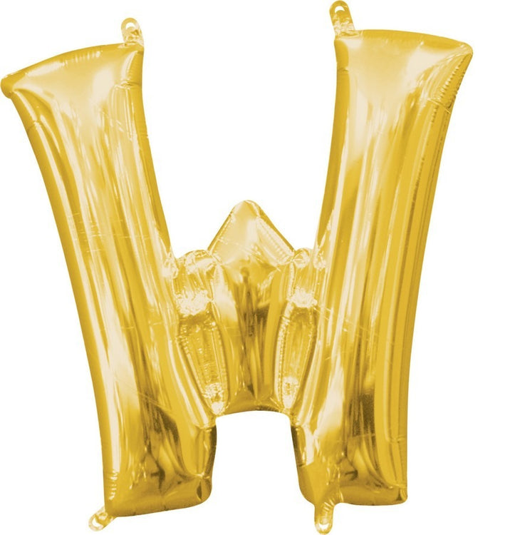 Gold 40cm Letter W Balloon