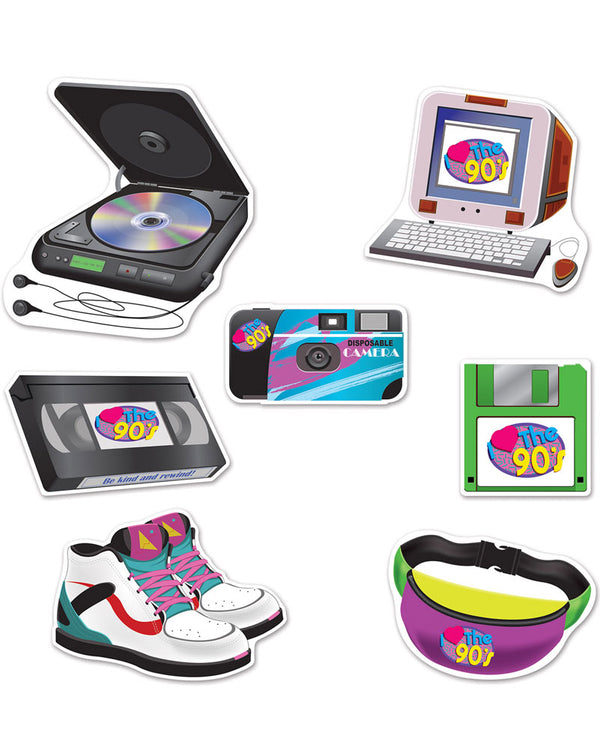 90s Cutouts Pack of 7