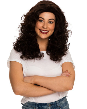 90s Elaine Long Curly Deluxe Brown Wig