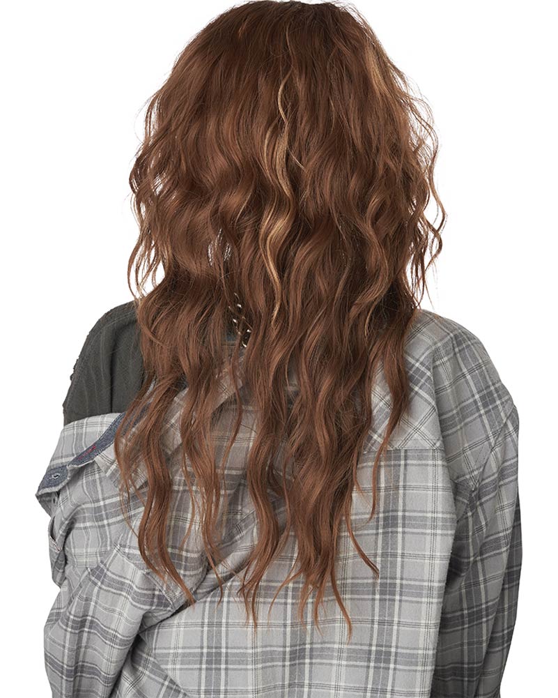 90s Grunge Rocker Long Brown Wig