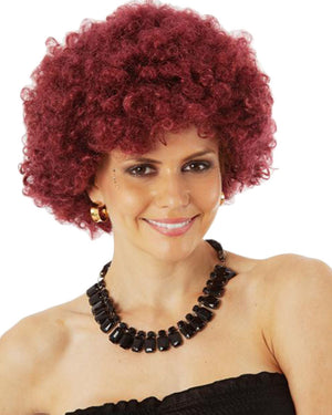 Party Curly Burgundy Wig