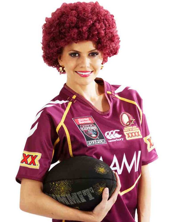 Party Curly Burgundy Wig