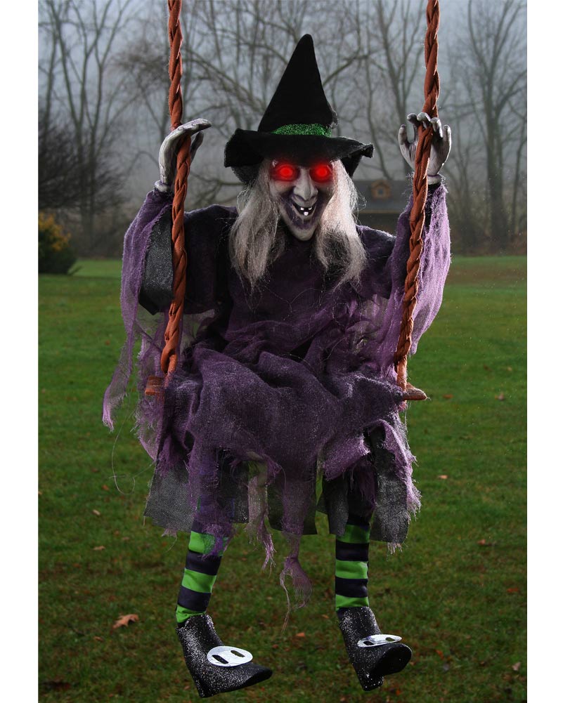 Light Up Swinging Dead Witch 91cm
