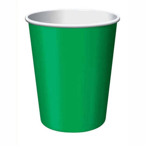 Emerald Green Paper Cups 266ml Pack of 24