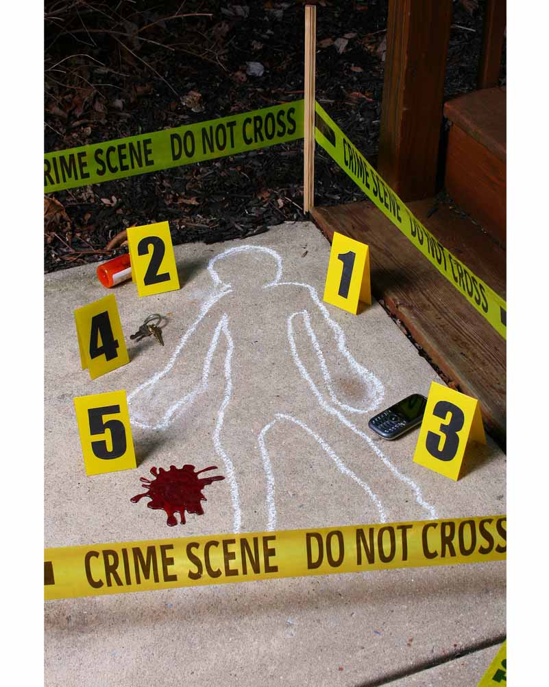 Blood Scene Crime Scene Kit with Blood Splat – CostumeBox Australia