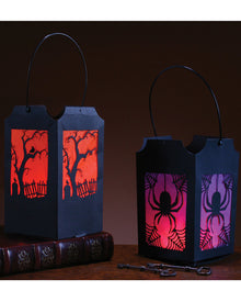 Pop Open Lantern Purple Spider and Orange Crow Pack of 2 For Halloween