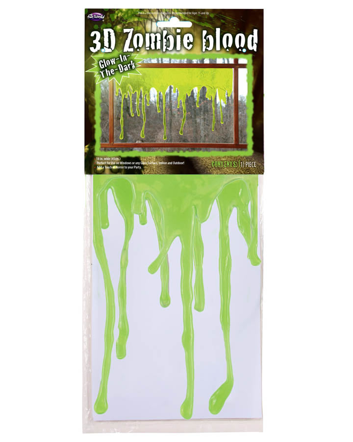 Green Zombie Bloody Drips For Halloween