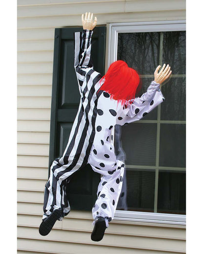 Black and White Climbing Clown 1.5m Halloween Prop