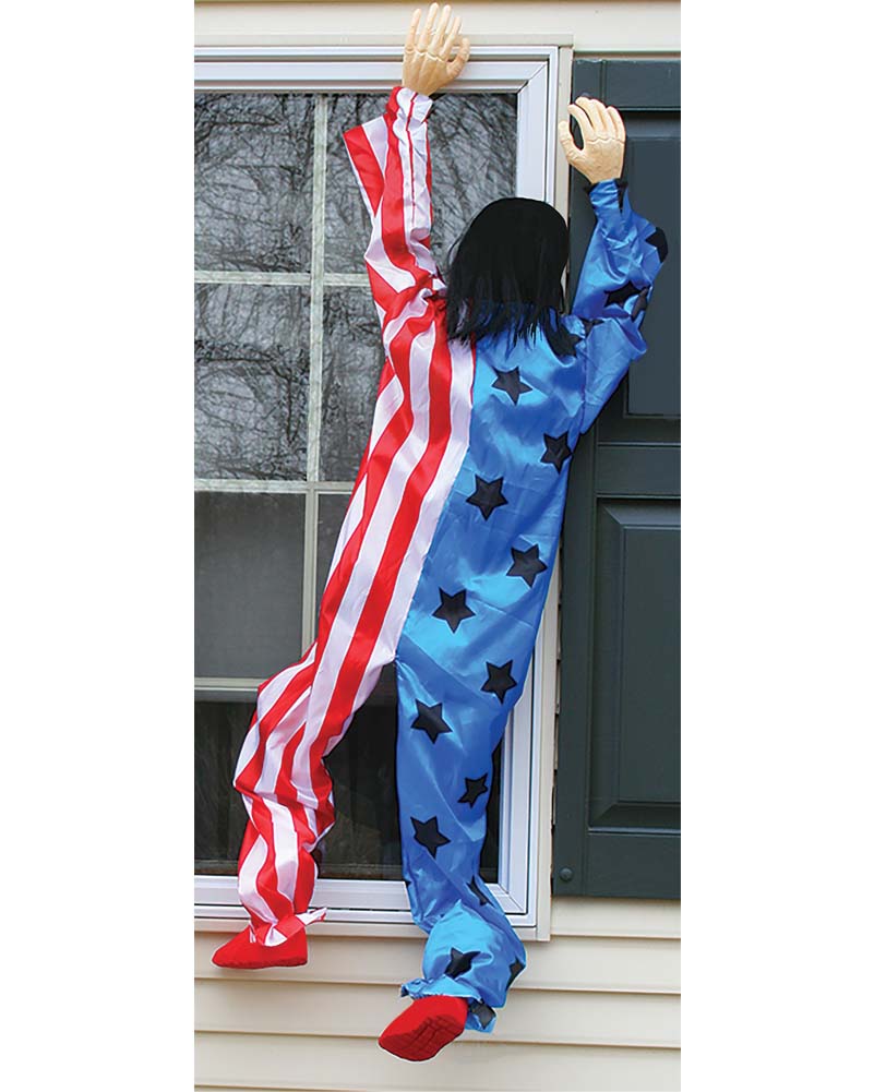 Stars and Stripes Climbing Clown 1.5m Halloween Prop