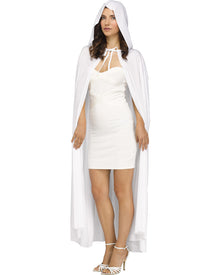 White Hooded Adult Cape 1.7m