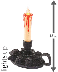 Light Up Glitter Candle Holder with Candle 15cm
