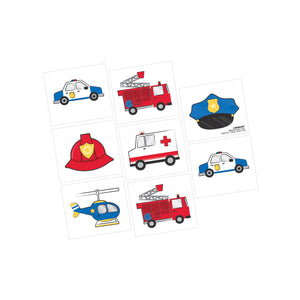 First Responders Tattoos Pack of 8