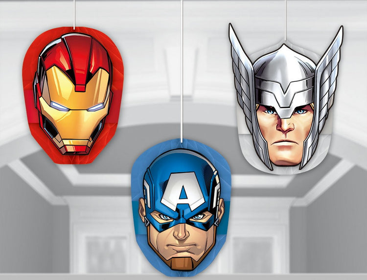 Marvel Epic Avengers Honeycomb Decorations Pack of 3