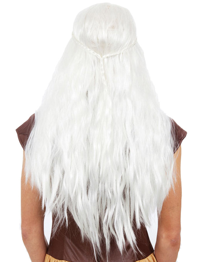 Dragon Mother Long White Wig