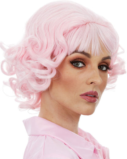 50s Beauty School Dropout Short Pink Wig
